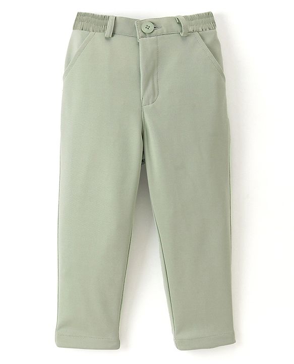 Babyhug Knit Full Sleeves Textured Party Suit With Waist Coat & Bow - Mint Green