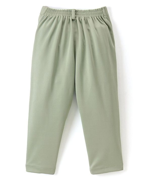 Babyhug Knit Full Sleeves Textured Party Suit With Waist Coat & Bow - Mint Green