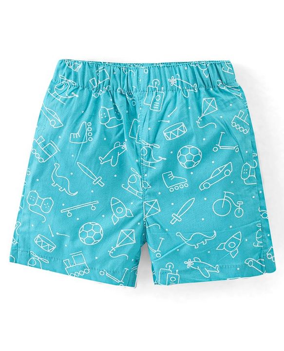 Babyhug Woven Boxers Boat Print Pack of 3 - Multicolor