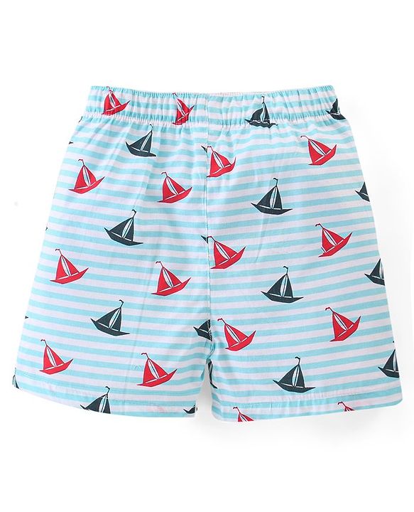 Babyhug Woven Boxers Boat Print Pack of 3 - Multicolor