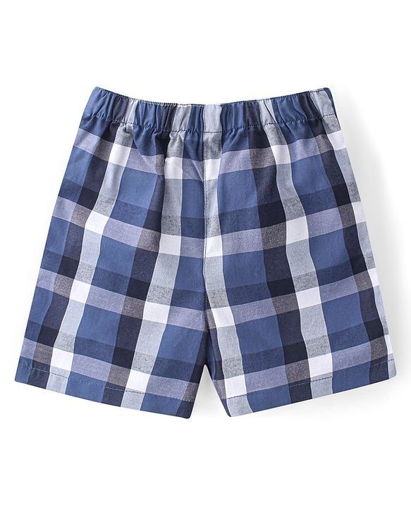 Babyhug Poplin Woven  Boxers Checkered & Space Theme Print Pack of 3 - Multicolour