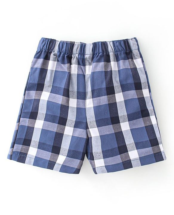 Babyhug Poplin Woven  Boxers Checkered & Space Theme Print Pack of 3 - Multicolour