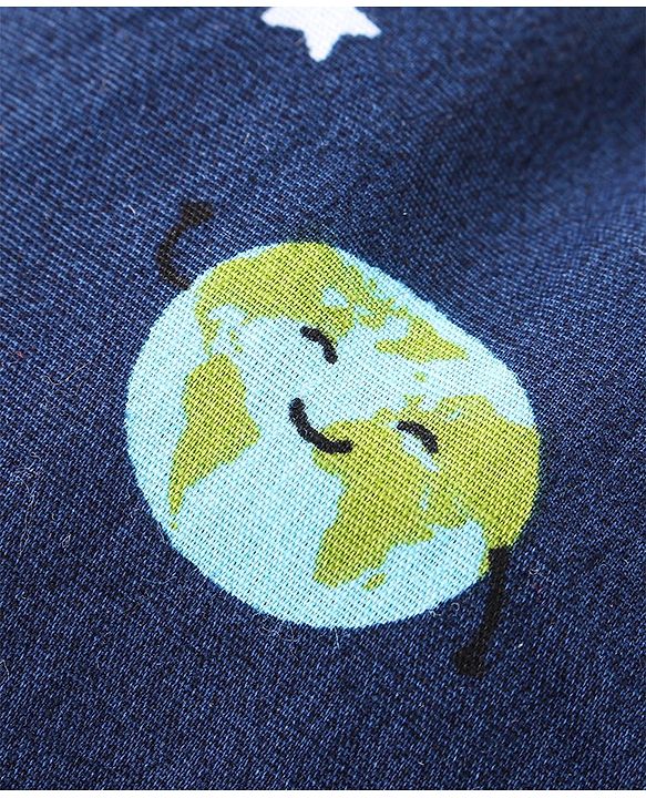 Babyhug Poplin Printed Boxers Pack of 3 - Blue & Orange