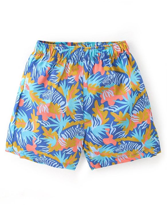 Babyhug Poplin Woven Boxers with Dino Aeroplane & Zebra Print Pack of 3 - Multicolour