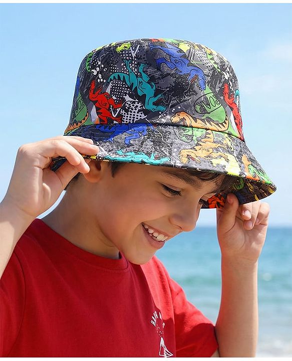 Pine Kids Bucket Hat   Dino Print - Multicolor