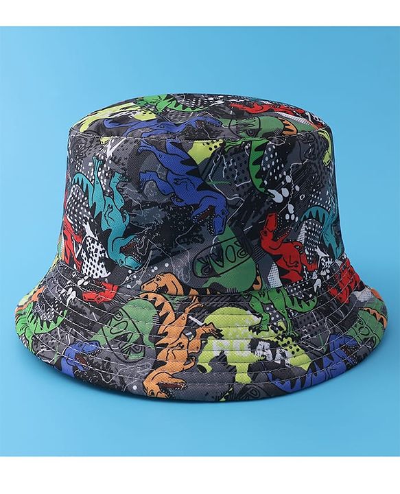 Pine Kids Bucket Hat   Dino Print - Multicolor