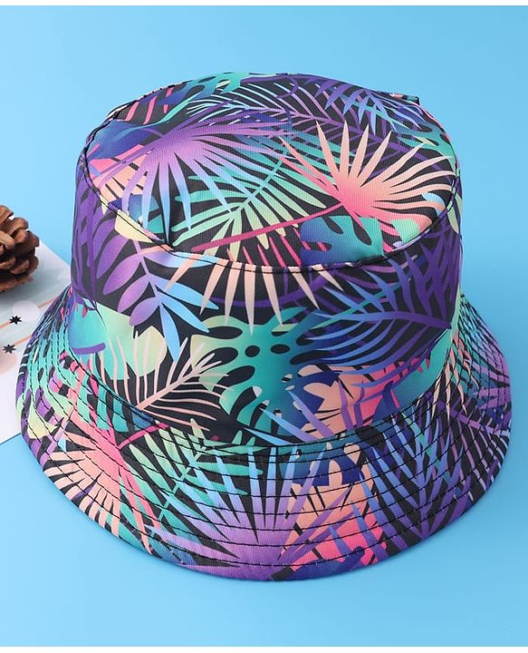 Pine Kids Bucket Cap with Tropical Print - Multicolour