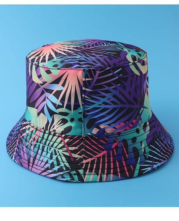 Pine Kids Bucket Cap with Tropical Print - Multicolour