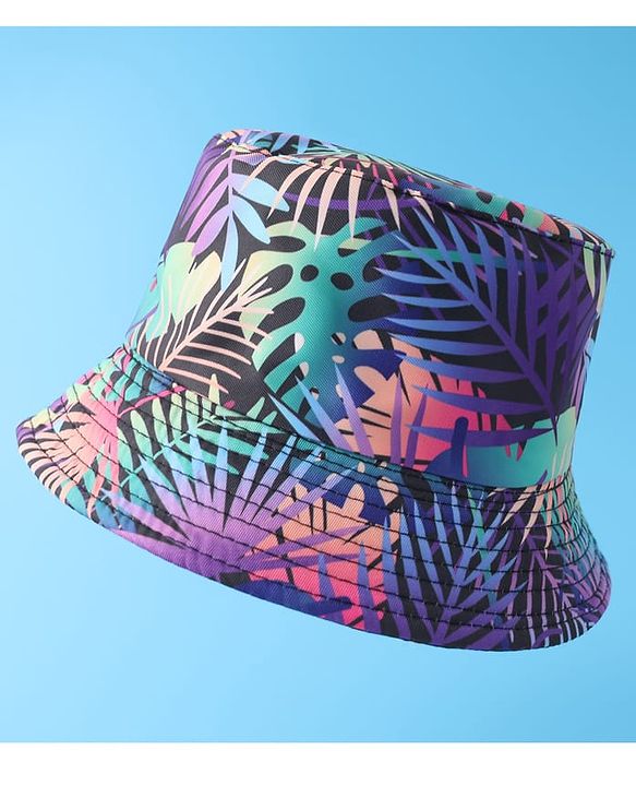 Pine Kids Bucket Cap with Tropical Print - Multicolour