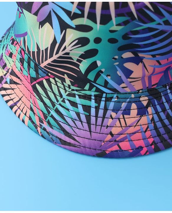 Pine Kids Bucket Cap with Tropical Print - Multicolour