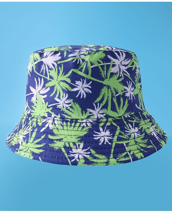 Pine Kids Bucket with Tropical Print - Green