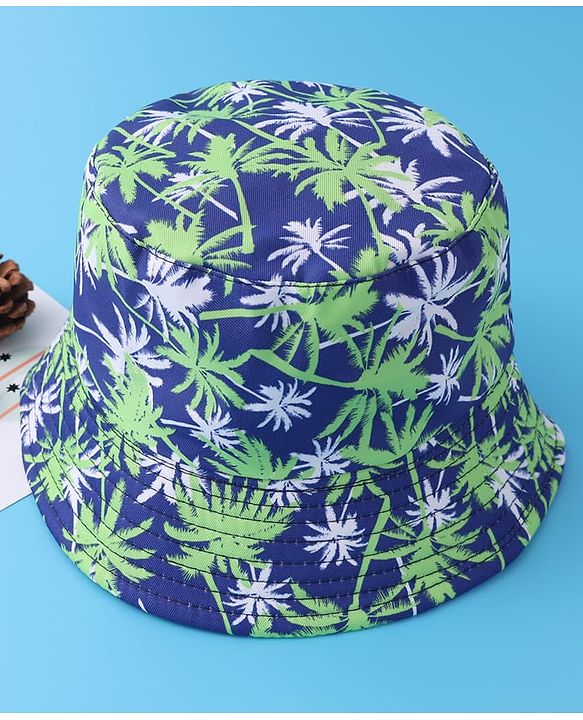 Pine Kids Bucket with Tropical Print - Green