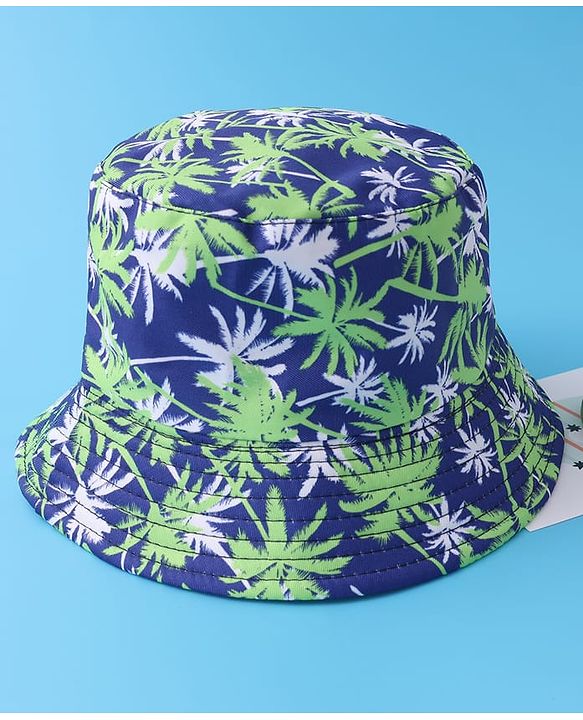 Pine Kids Bucket with Tropical Print - Green