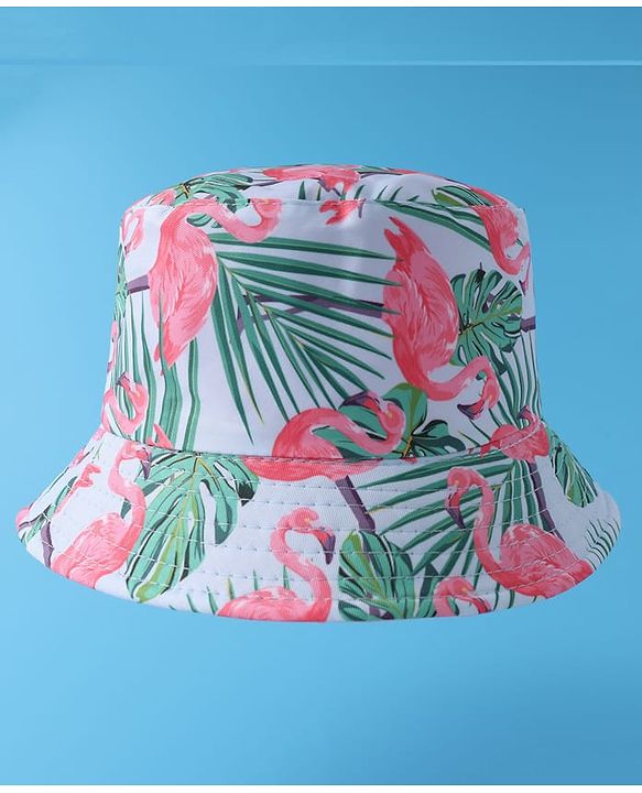 Pine Kids Bucket Hat with Ostrich Print - Multicolour