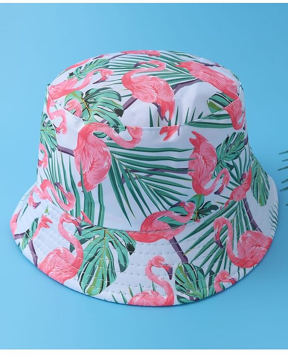 Pine Kids Bucket Hat with Ostrich Print - Multicolour