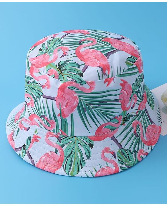 Pine Kids Bucket Hat with Ostrich Print - Multicolour