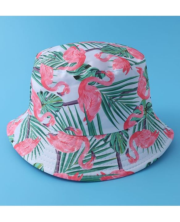 Pine Kids Bucket Hat with Ostrich Print - Multicolour