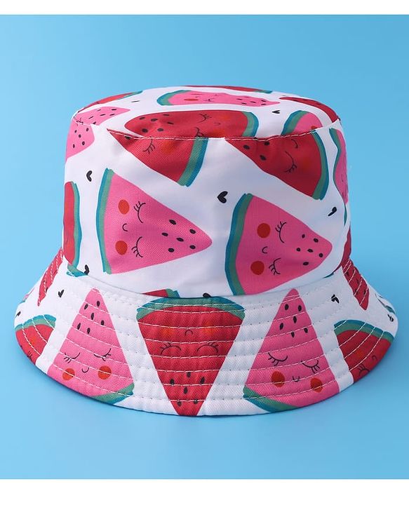 Pine Kids Bucket Hat with Watermelon Print - Multicolour