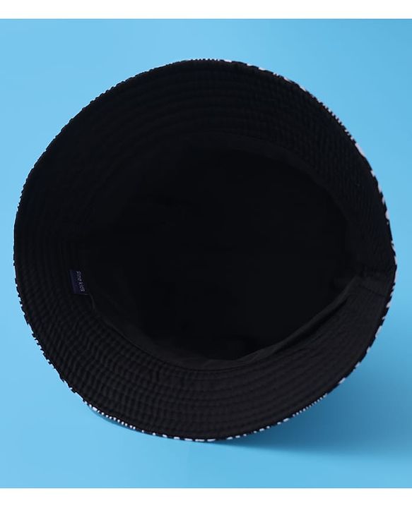 Pine Kids Bucket Hat with African Print - Black