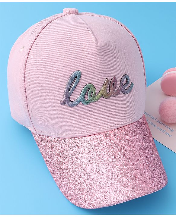 Pine Kids Baseball Cap with Text Print - Pink