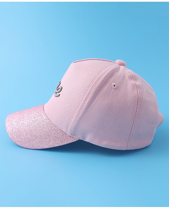 Pine Kids Baseball Cap with Text Print - Pink