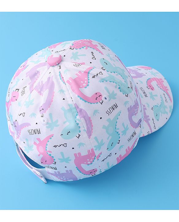 Babyhug Baseball Cap with Dino Print - Multicolour