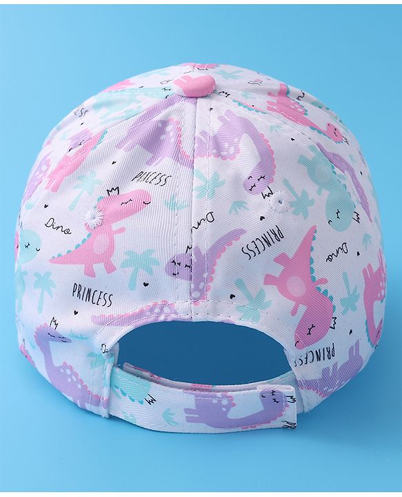 Babyhug Baseball Cap with Dino Print - Multicolour
