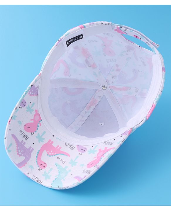 Babyhug Baseball Cap with Dino Print - Multicolour