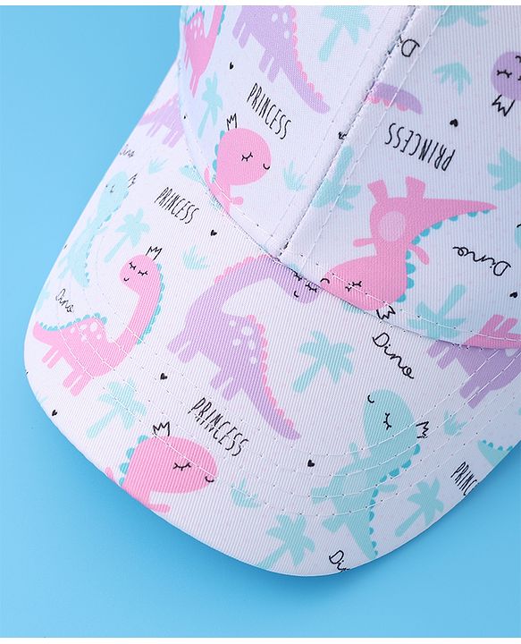 Babyhug Baseball Cap with Dino Print - Multicolour