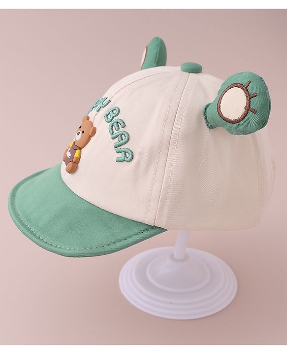 Babyhug Baseball Cap Teddy Print - Green