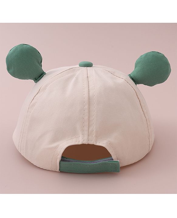 Babyhug Baseball Cap Teddy Print - Green