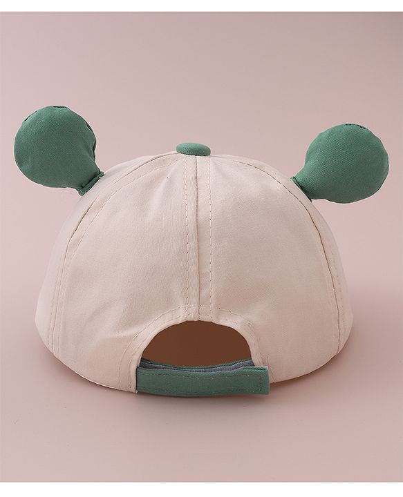 Babyhug Baseball Cap Teddy Print - Green