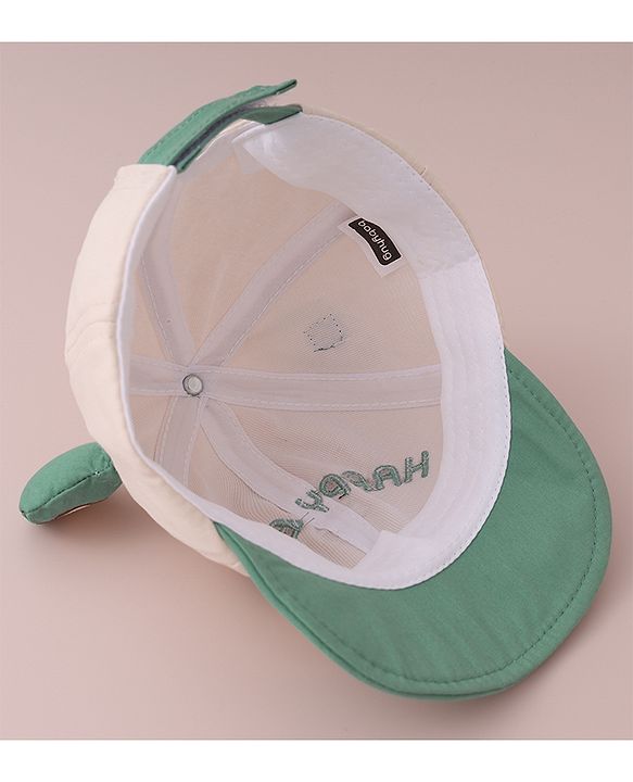 Babyhug Baseball Cap Teddy Print - Green