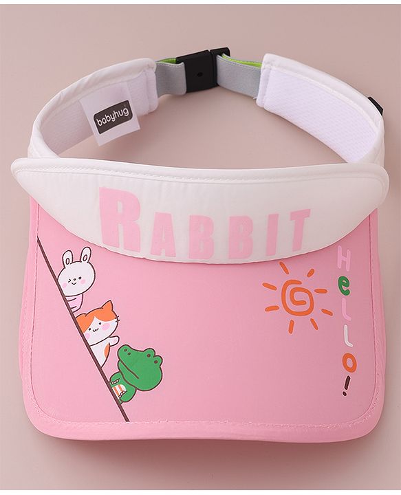 Babyhug Visor Cap Rabbit Print - Pink