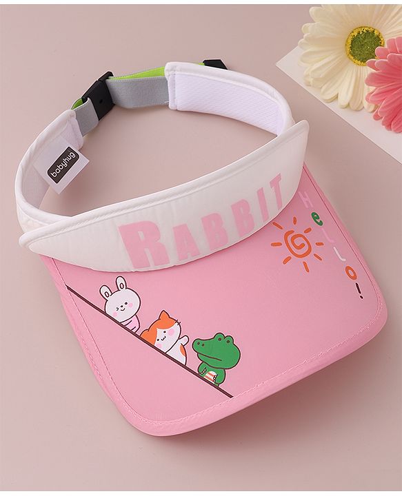 Babyhug Visor Cap Rabbit Print - Pink