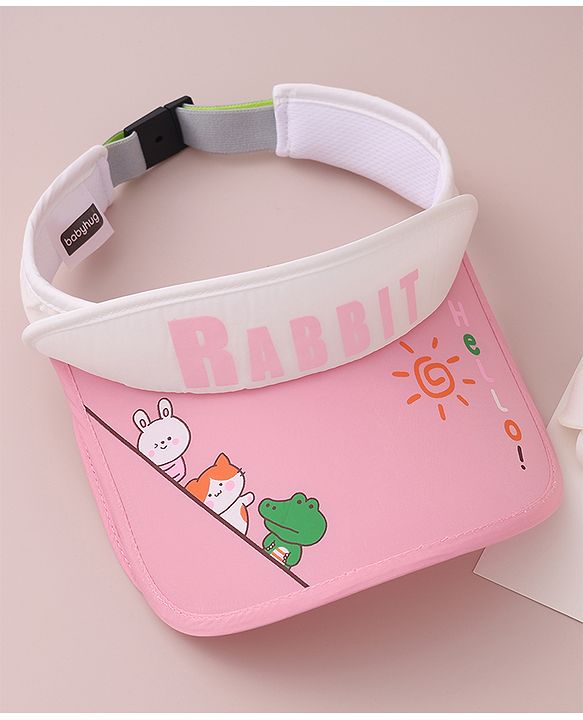 Babyhug Visor Cap Rabbit Print - Pink