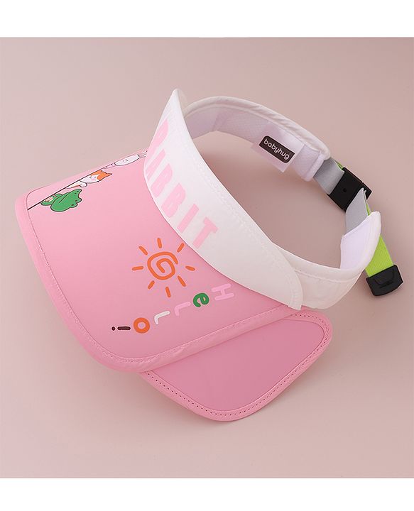 Babyhug Visor Cap Rabbit Print - Pink