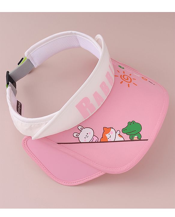 Babyhug Visor Cap Rabbit Print - Pink