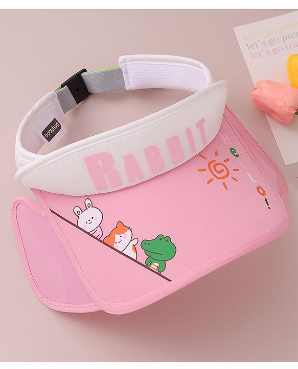 Babyhug Visor Cap Rabbit Print - Pink