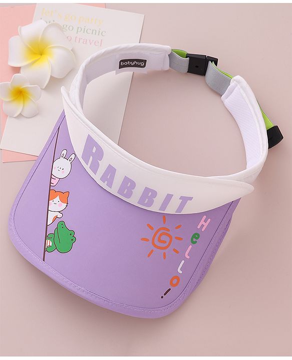 Babyhug Visor Cap Rabbit Print - Pink