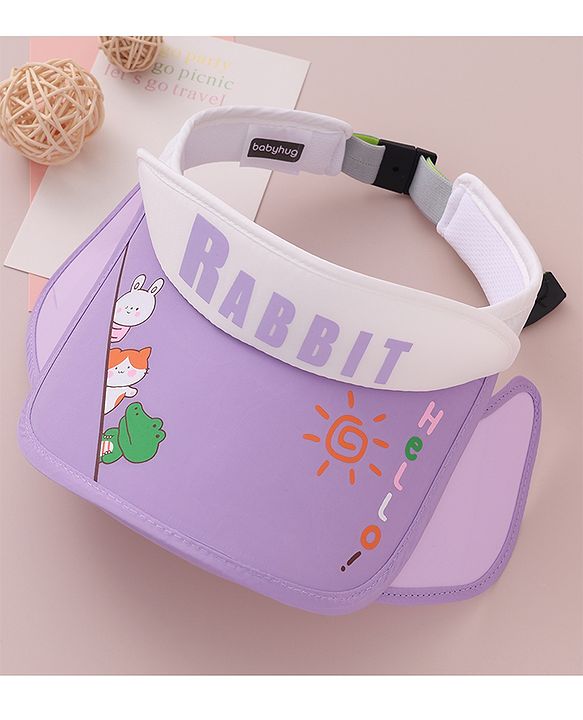 Babyhug Visor Cap Rabbit Print - Pink