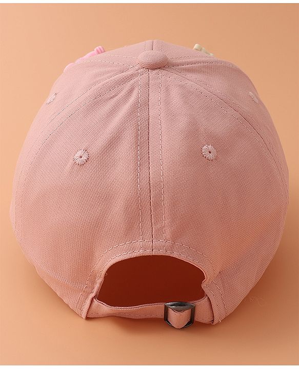 Pine Kids Baseball Cap with Animal Applique - Pink