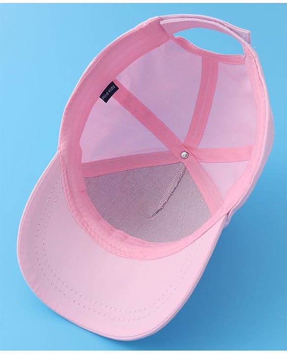 Pine Kids Baseball Cap with Floral & Sequined Detailing - Pink