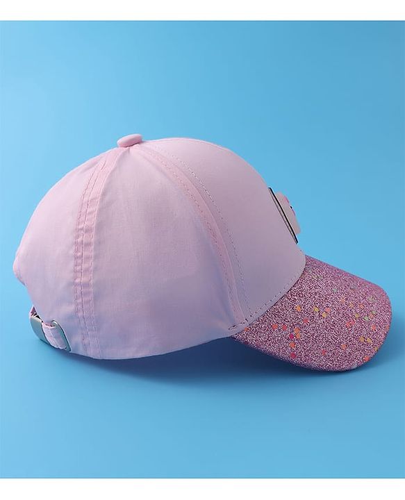 Pine Kids Baseball Shimmered Cap with Flamingo Applique - Pink