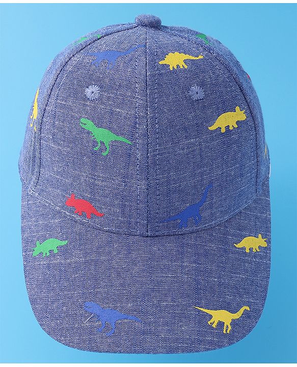 Babyhug Baseball Cap with Animal Print - Blue