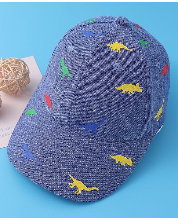 Babyhug Baseball Cap with Animal Print - Blue