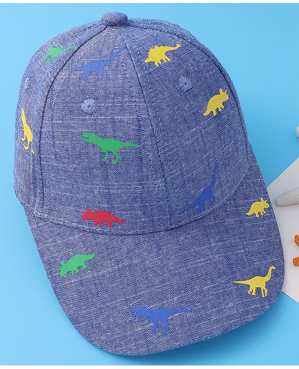 Babyhug Baseball Cap with Animal Print - Blue