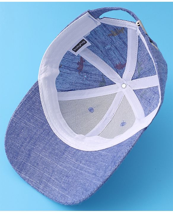 Babyhug Baseball Cap with Animal Print - Blue