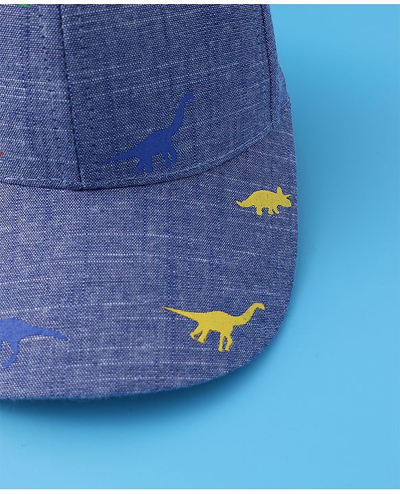 Babyhug Baseball Cap with Animal Print - Blue