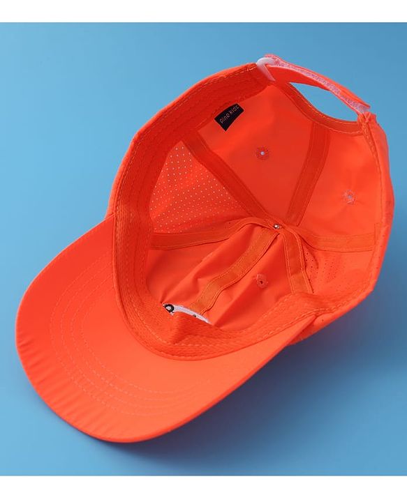 Pine Kids Baseball Cap with Text Print - Orange